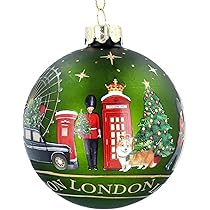 Gisela Graham Bauble, London Scene Green