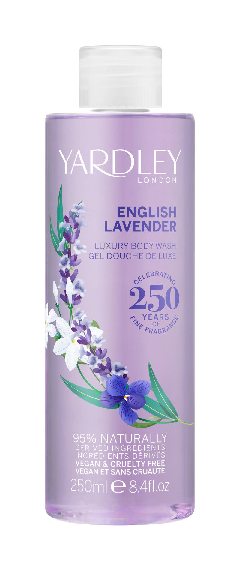 Yardley Luxury Body Wash, English Lavender, 250ml