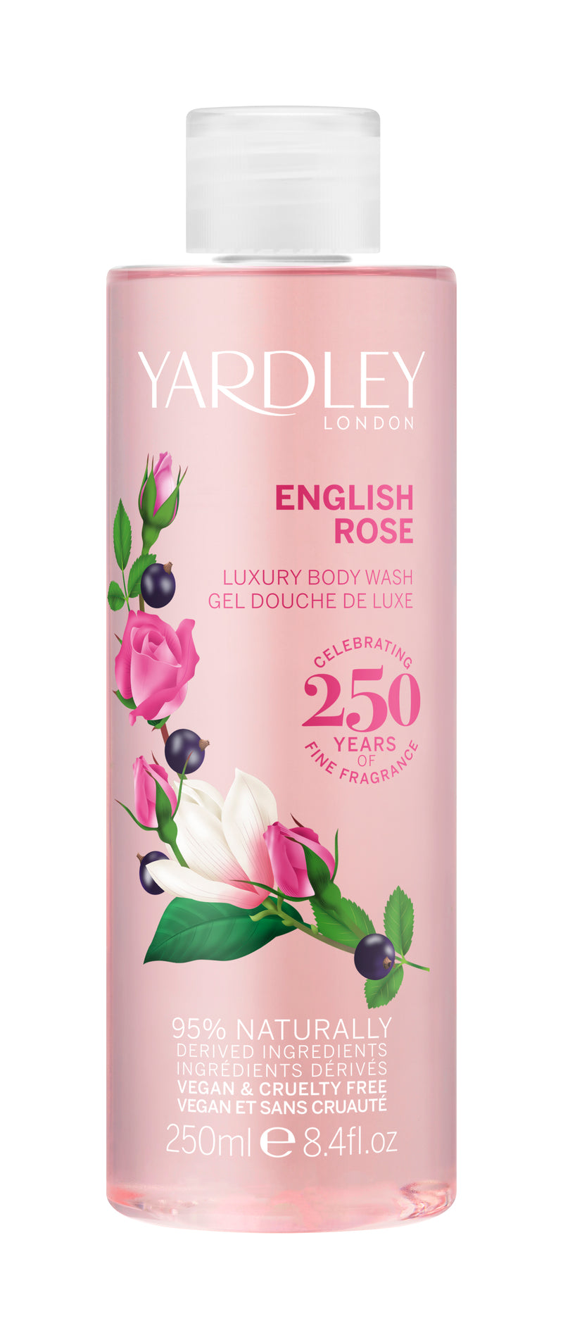 Yardley Luxury Body Wash, English Rose, 250ml