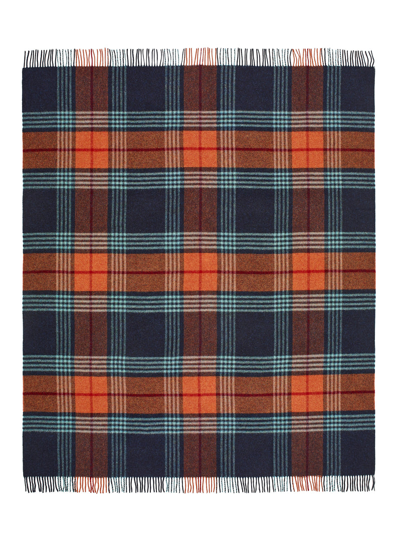 Bronte Wool Throw, Tenby Navy