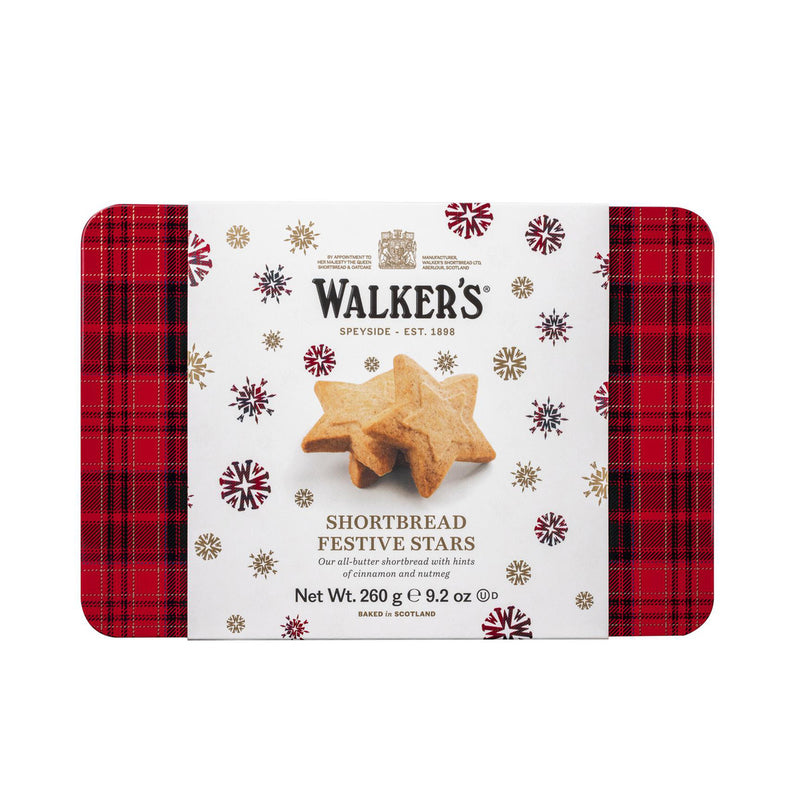 Walker's Shortbread Festive Stars Tin, 260g