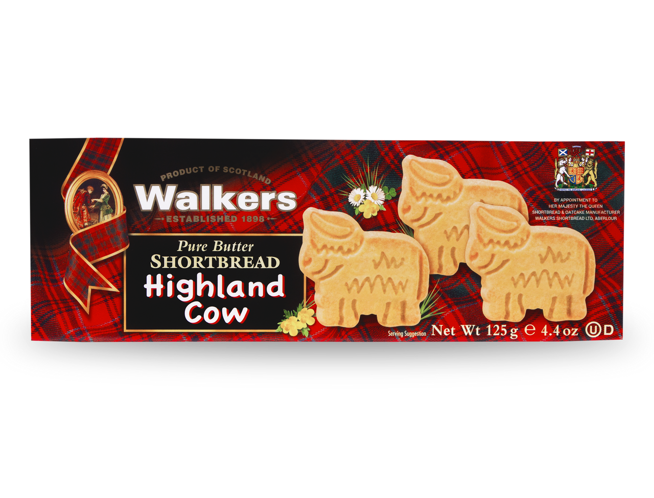 Walkers Pure Butter Shortbread Highland Cows, 125g
