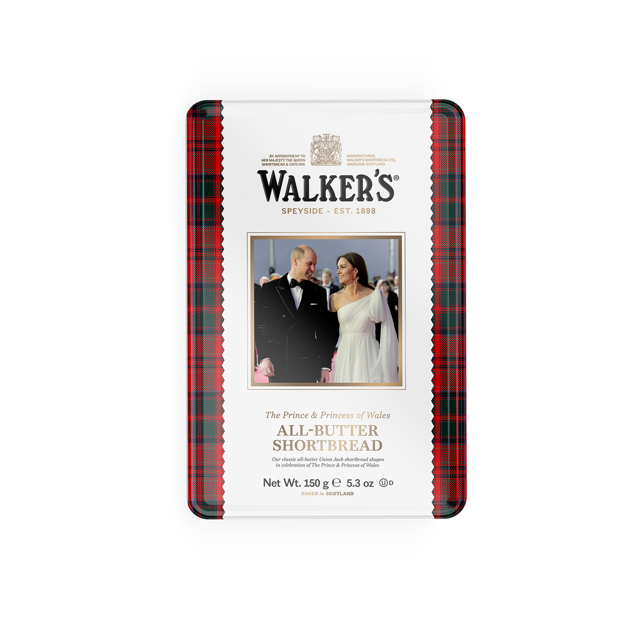 Walkers Shortbread Tin, The Prince & Princess of Wales, 150g