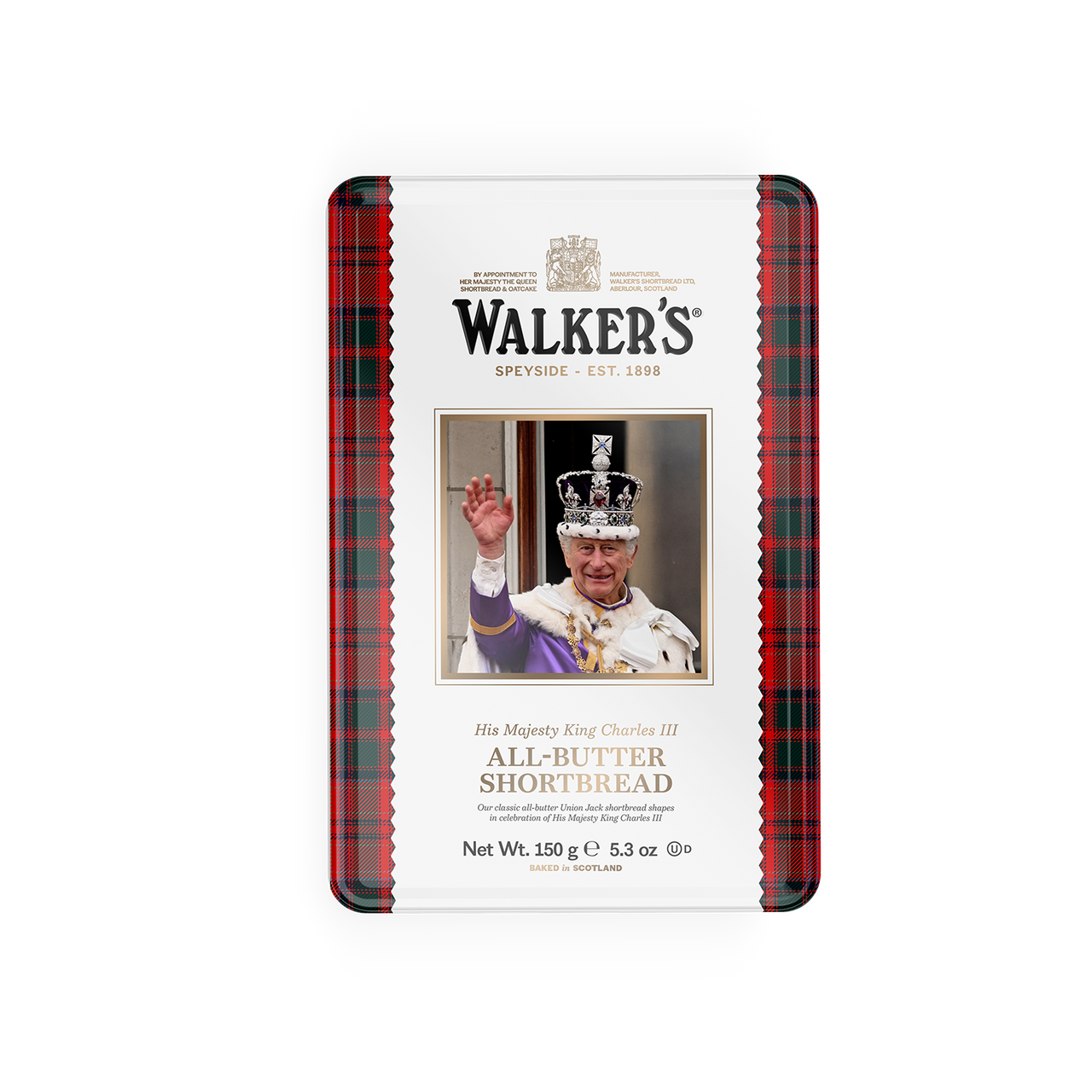 Walkers Shortbread Tin, King Charles III, 150g