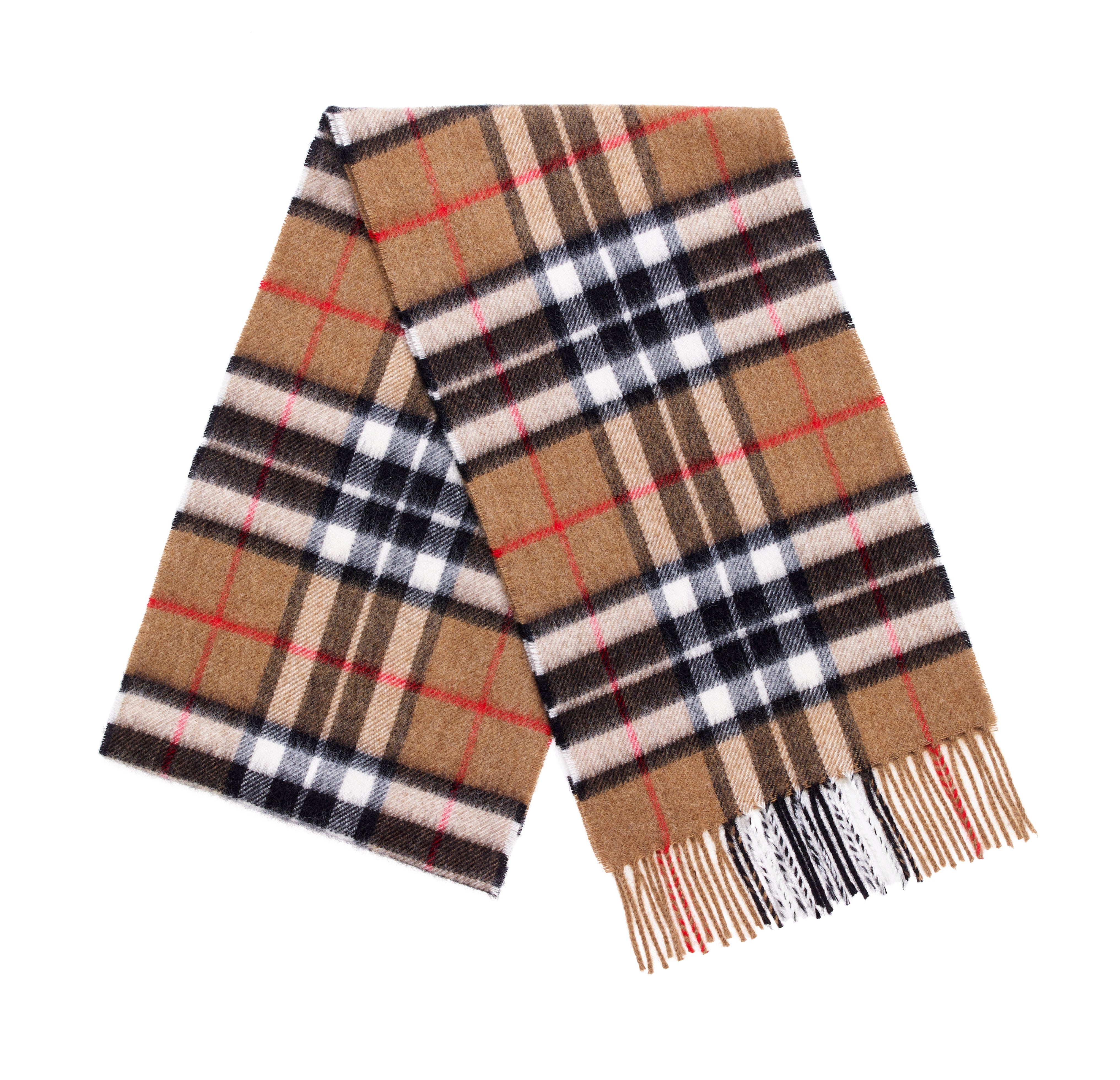 Bronte Merino Wool Scarf, Camel Thompson