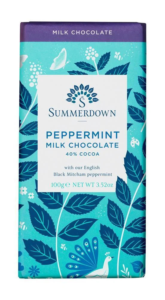 Summerdown Peppermint Milk Chocolate, 100g