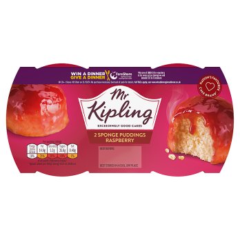Mr Kipling Two Sponge Raspberry Puddings