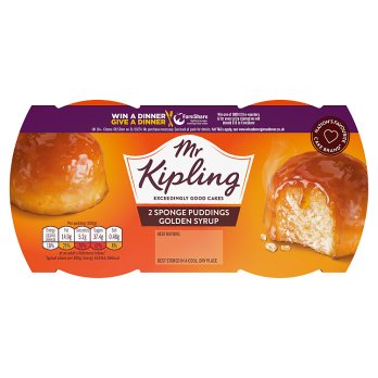 Mr Kipling Two Sponge Golden Syrup Puddings