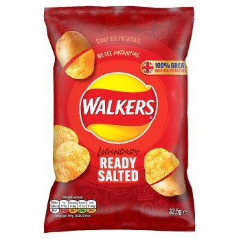 Walkers Ready Salted Crisps Bag