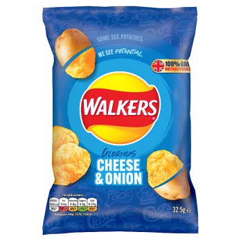 Walkers Cheese & Onion Crisp Bag