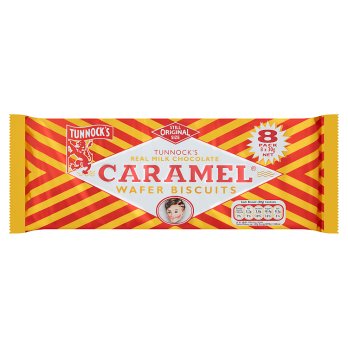Tunnock's Milk Chocolate Caramel Wafers, 8 x 30g