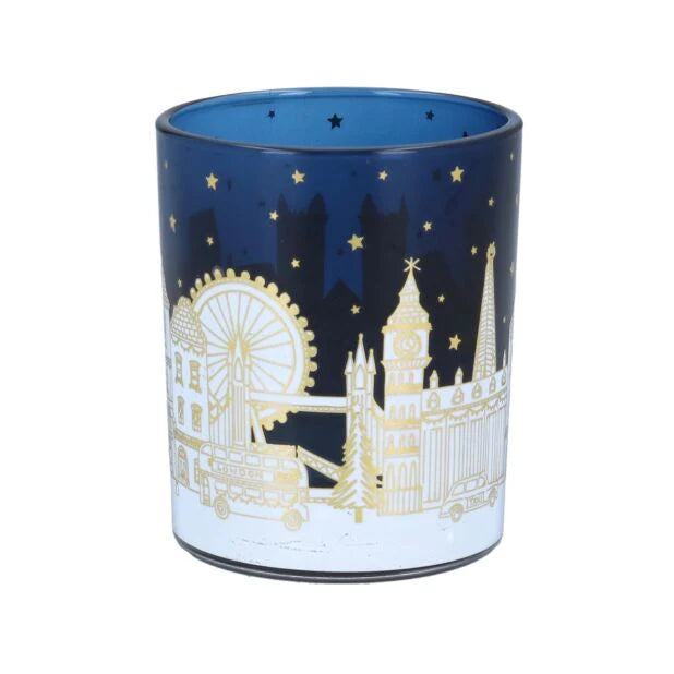 Gisela Graham Tealight, London Scene Dark Blue