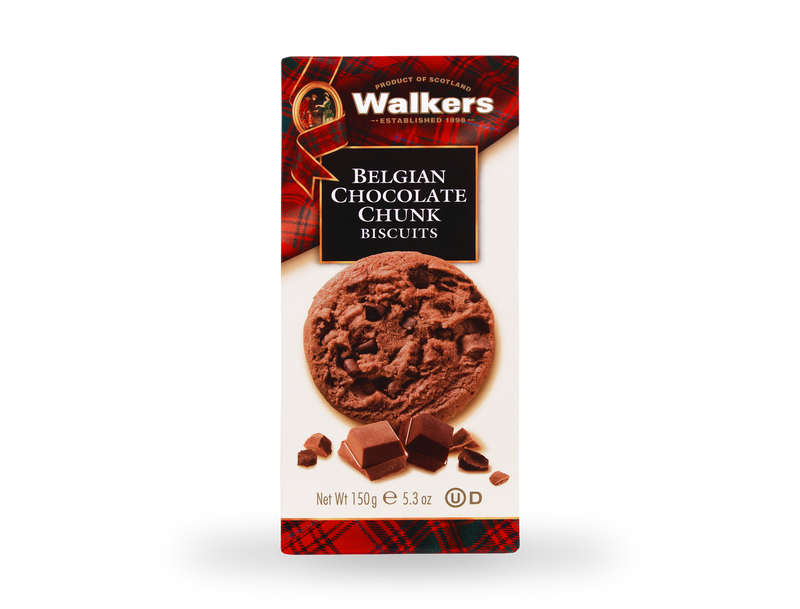 Walkers Belgian Chocolate Chunk Biscuits, 150g
