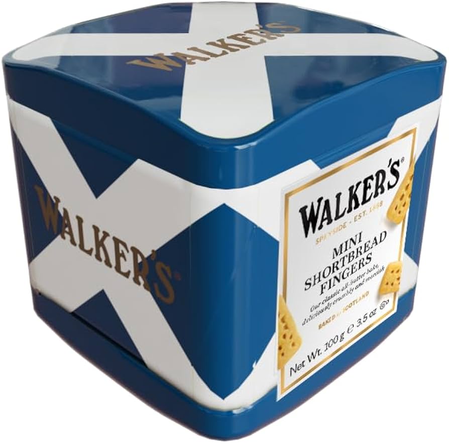 Walker's Shortbread Tin, Saltire, Mini Shortbread Fingers, 100g