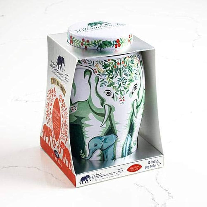 Williamson Christmas Blend Elephant Tin, 40 Teabags