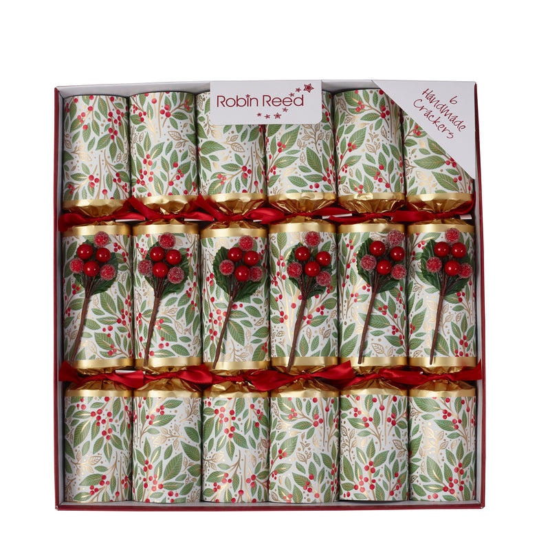 Robin Reed Christmas Crackers, 6, Winter Berry