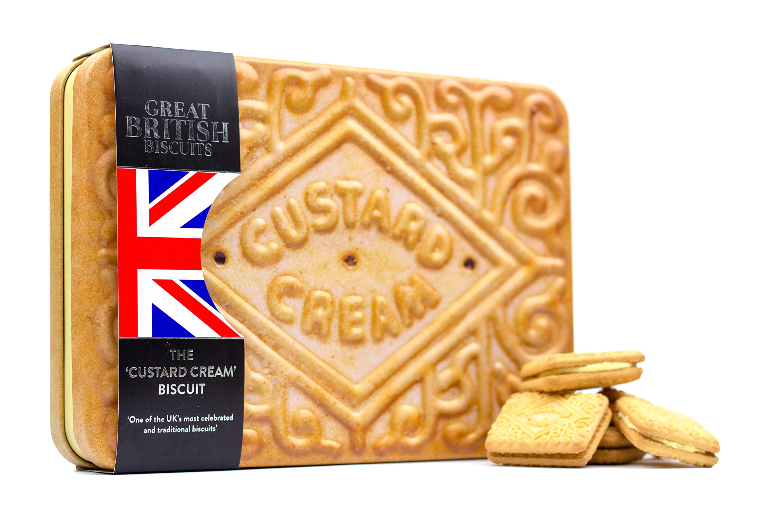 The Silver Crane Company Custard Cream Tin with Biscuits, 450g