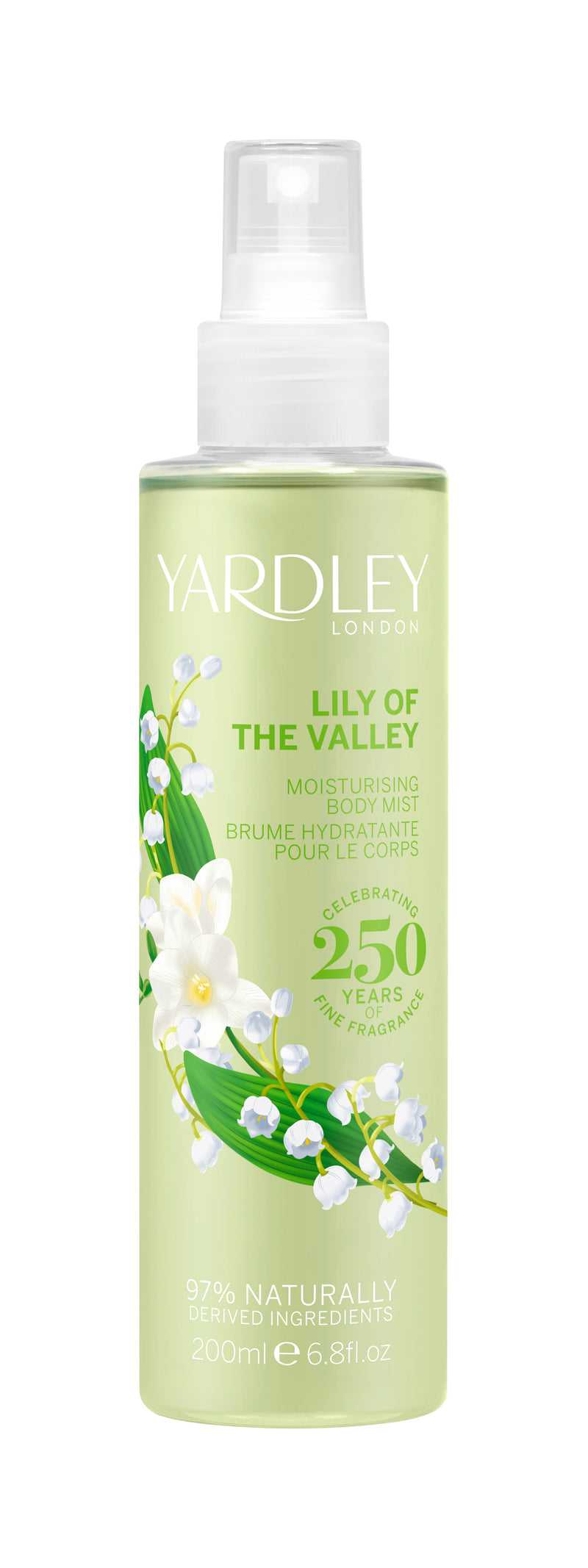 Yardley Body Mist, Lily of the Valley, 200ml