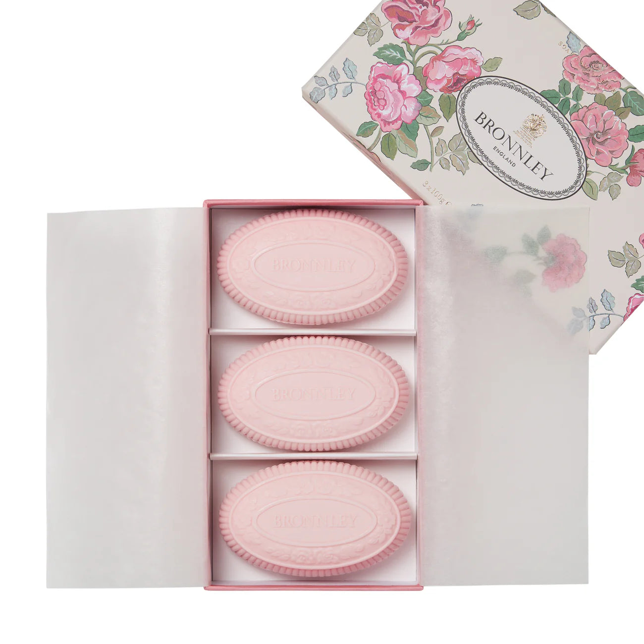 Bronnley - Rose Soap Seifenset, 3 x 100g