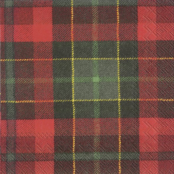 Tartan Cocktail Napkins, Red