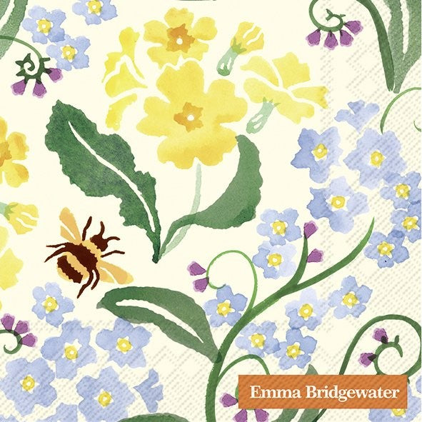 Emma Bridgewater Cocktail Napkins, Forget Me Not & Primrose