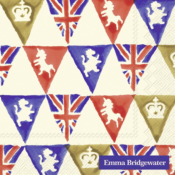 Emma Bridgewater Cocktail Napkins, Union Jack Bunting