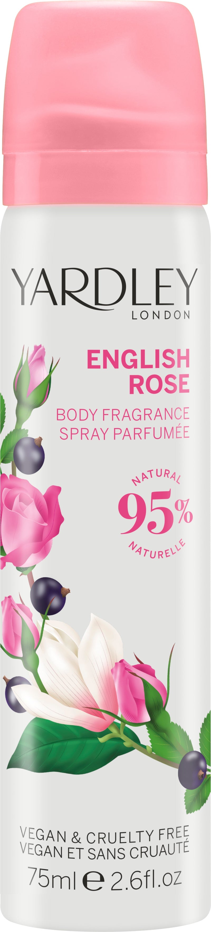 Yardley Body Fragrance, English Rose, 75ml