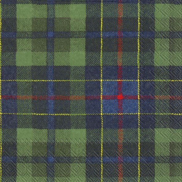 Tartan Cocktail Napkins, Green