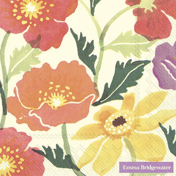 Emma Bridgewater Lunch Napkins, Cosmos & Poppies