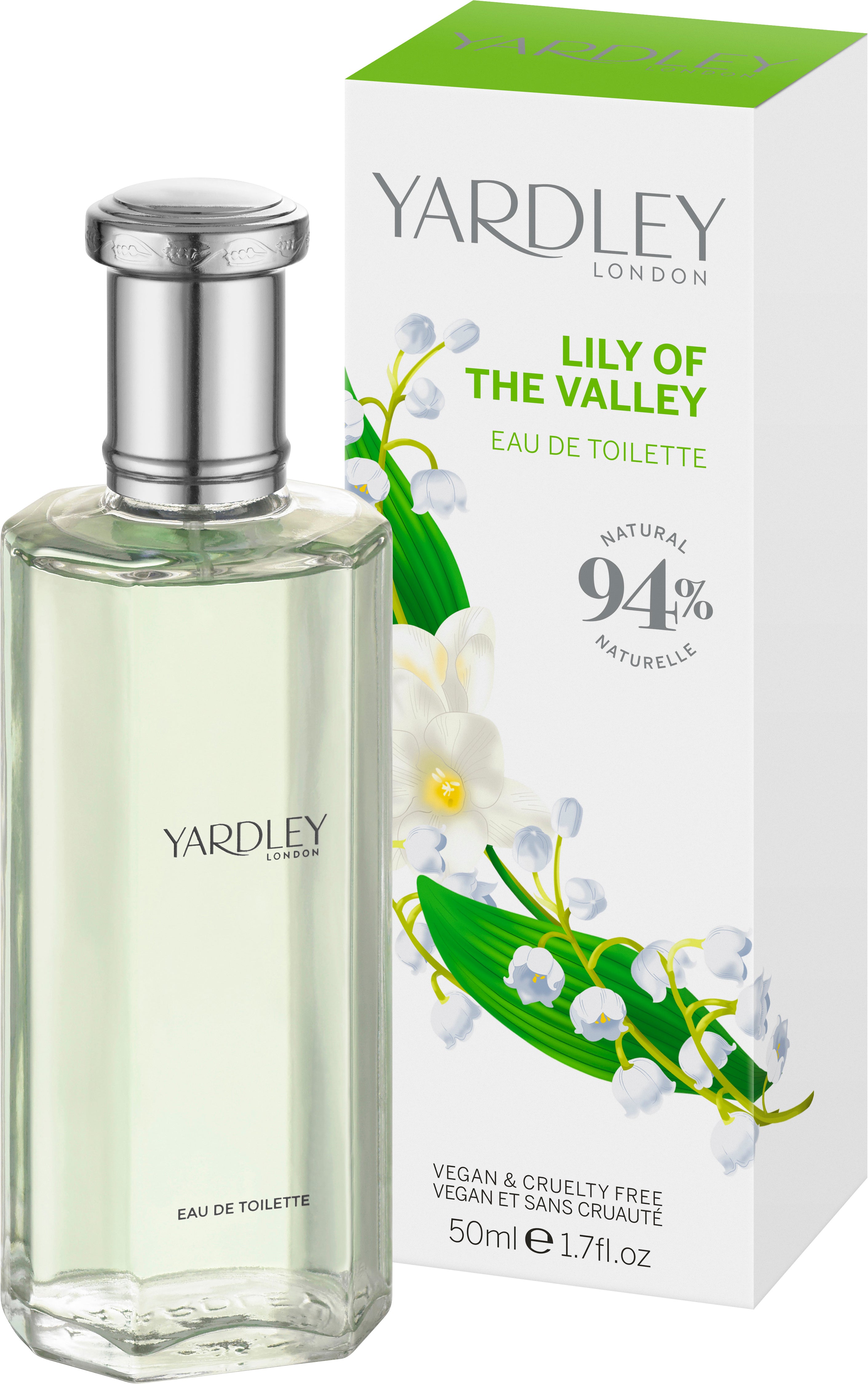 Yardley Eau de Toilette, Lily of the Valley, 50ml