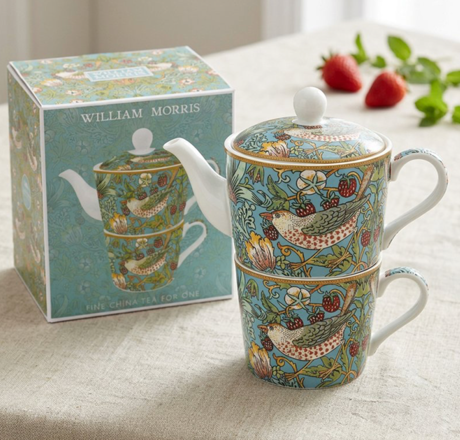 William Morris Strawberry Thief Fine Tea for One Set