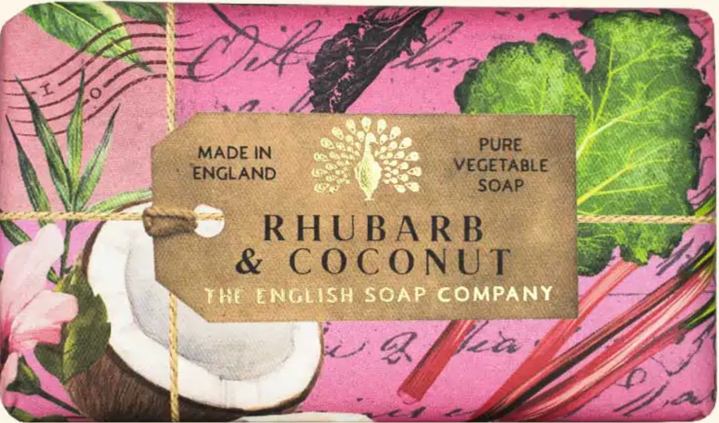 English Soap Company, Anniversary Rhubarb & Coconut Soap, 190g