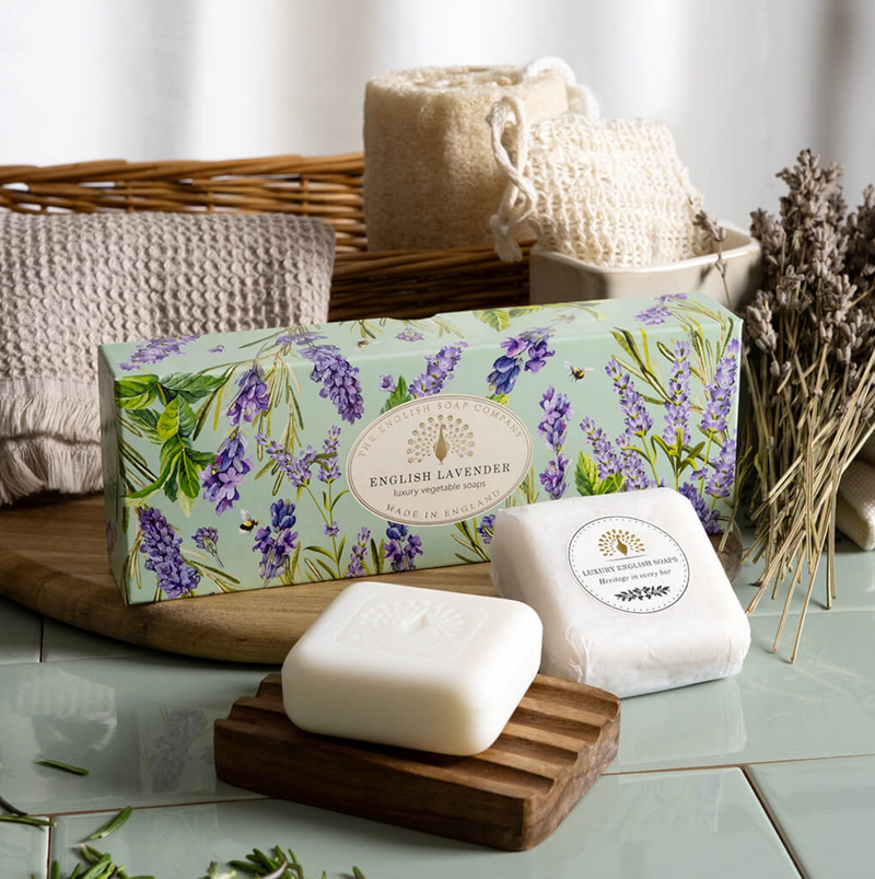 English Soap Company Gift Box, 3 English Lavender Seifen