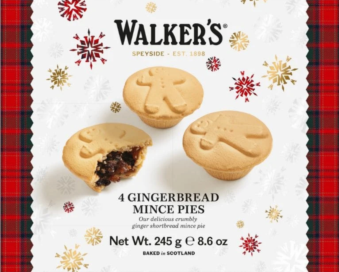 Walker's 4 Gingerbread Mince Pies - Mince Pies mit Lebkuchen-Note