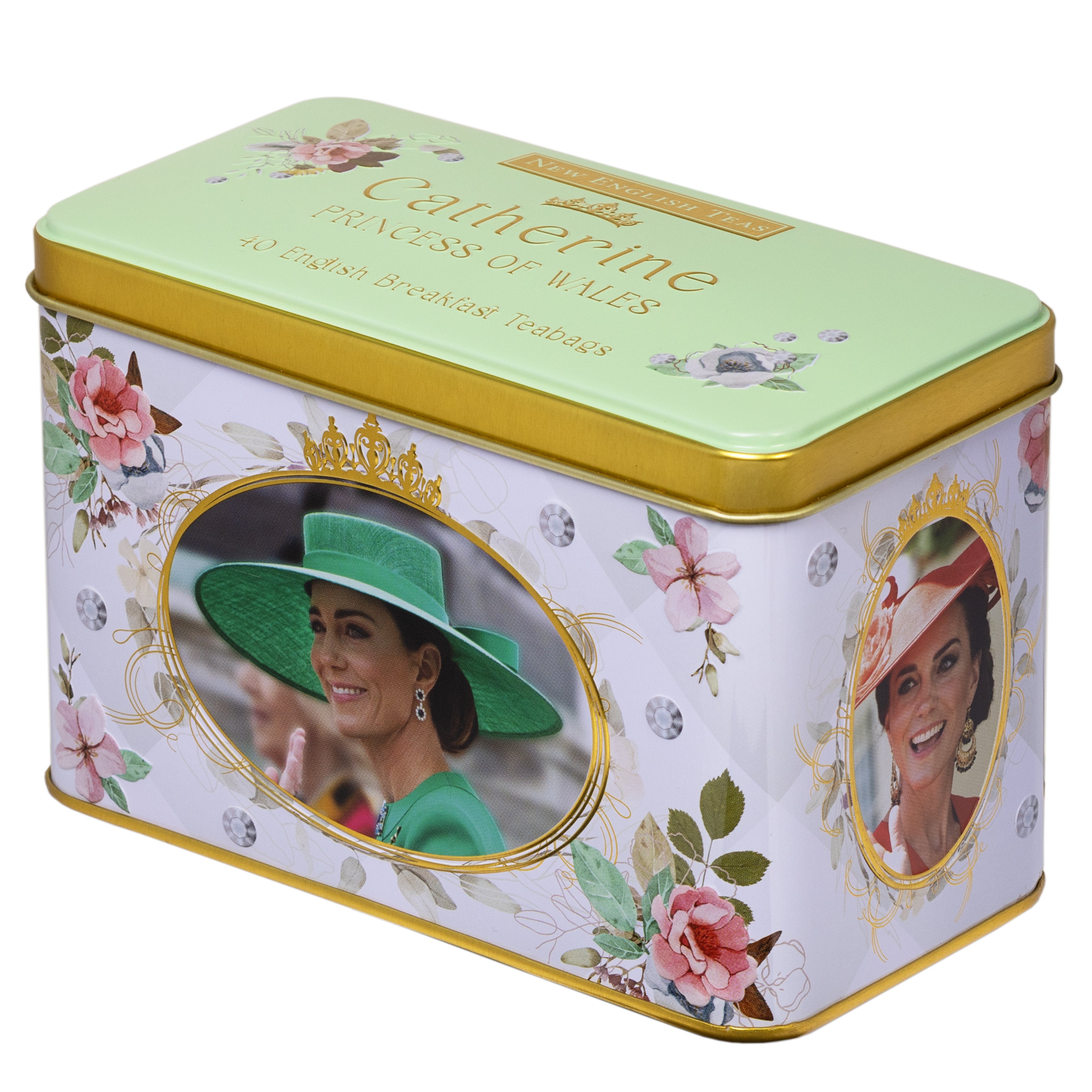 New English Teas Caddy, Princess Catherine, 40 teabags
