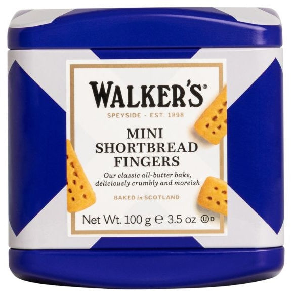 Walker's Shortbread Tin, Saltire, Mini Shortbread Fingers, 100g