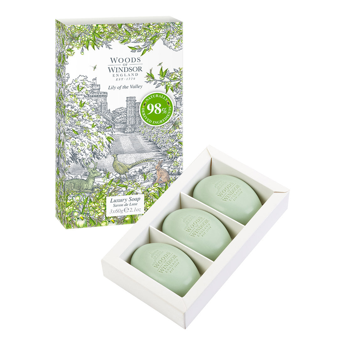 Woods of Windsor Gift Box, Lily of the Valley Soaps