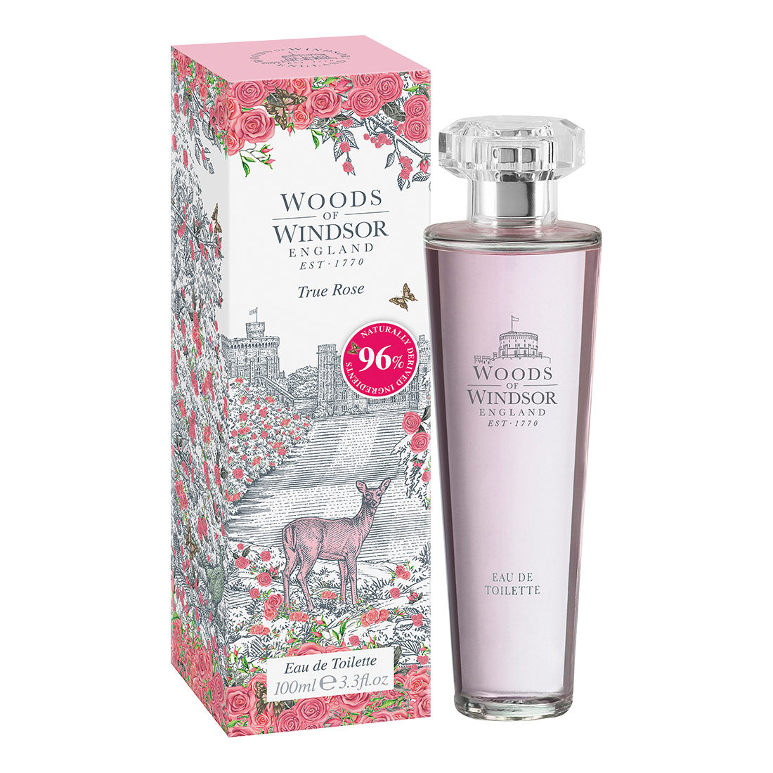 Woods of Windsor Eau de Toilette, True Rose, 100ml