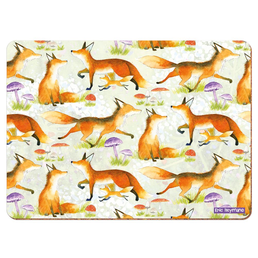 Placemat, Emma Ball, Foxes