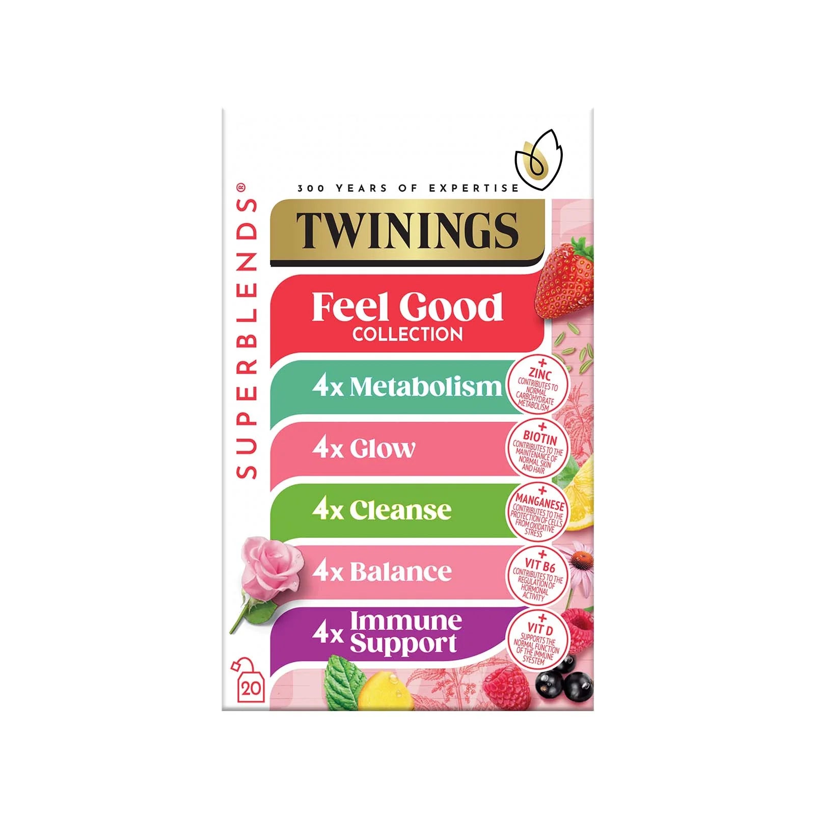 Twinings Superblends, Feel Good Collection, 20 bags