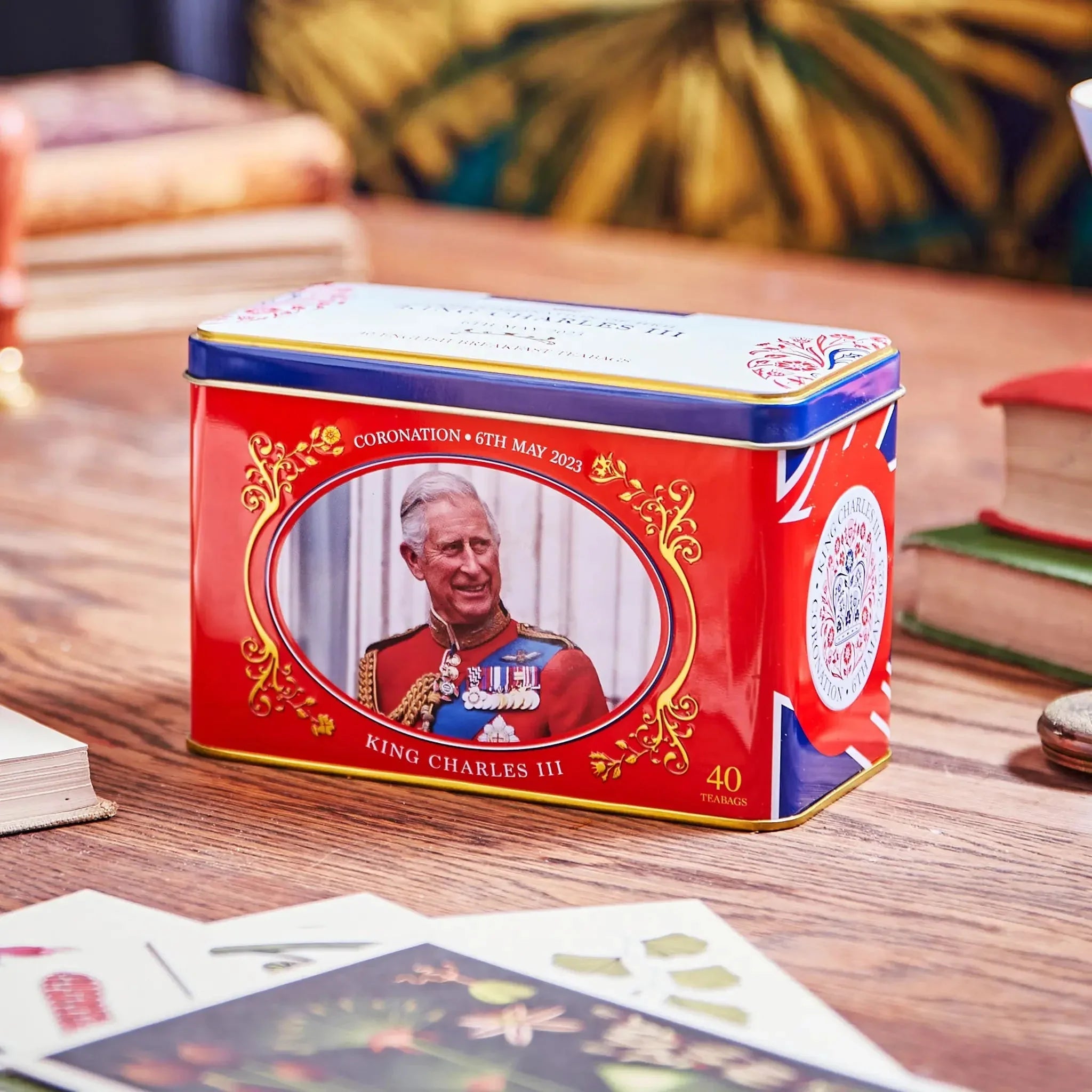 New English Teas Souvenir Teedose, Krönung King Charles III., 40 Beutel