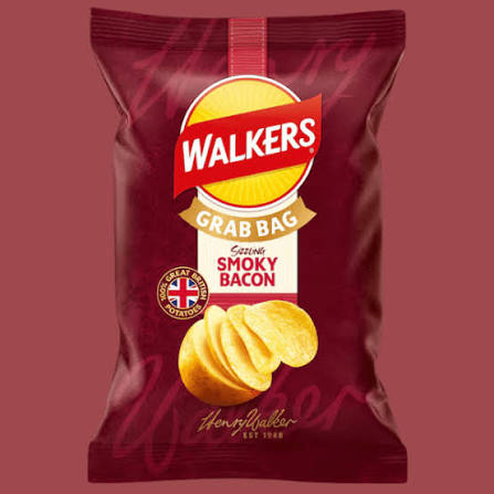 Walkers Smoky Bacon Crisp Grab Bag, 45g