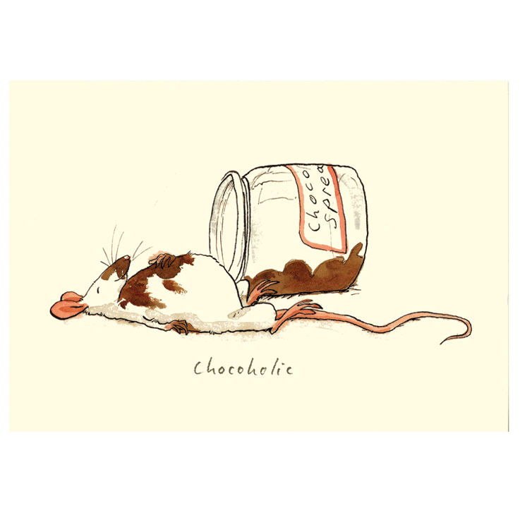 Two Bad Mice Greeting Card, Chocoholic