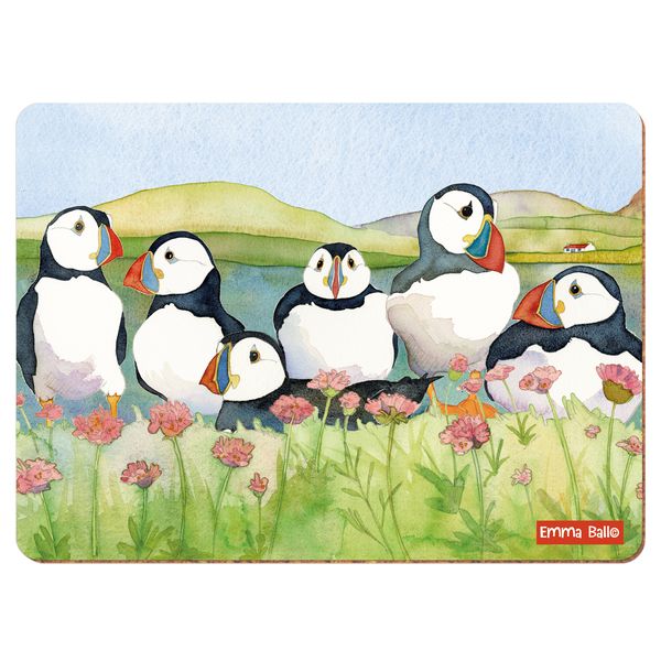 Placemat, Emma Ball, Sea Thrift Puffins