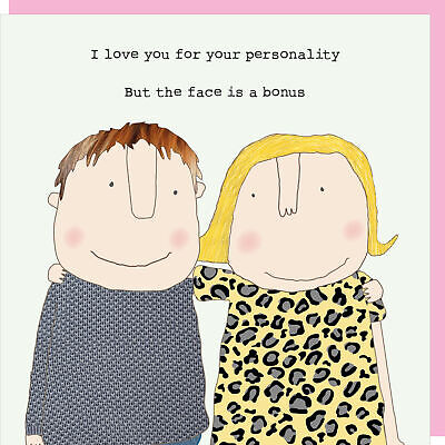 Gin & Frolics Greeting Card, Face Bonus